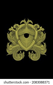 Eyes skull and ornament artwork illustration