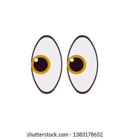 Eyes Social Media Emoji. Looking Modern Simple Vector For Web Site Or Mobile App