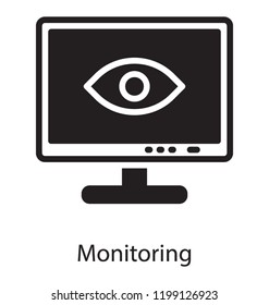 Eyes symbol inside the system, remote monitoring 
