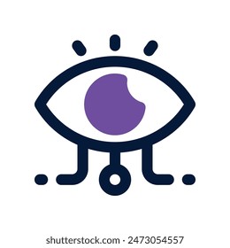eyes of tech icon. vector dual tone icon for your website, mobile, presentation, and logo design.
