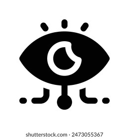 eyes of tech icon. vector glyph icon for your website, mobile, presentation, and logo design.