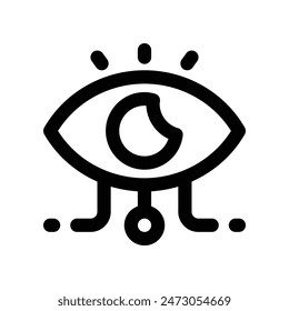 eyes of tech icon. vector line icon for your website, mobile, presentation, and logo design.