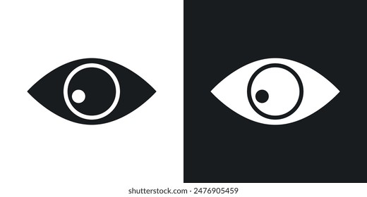 Eyes thin vector icon collection.