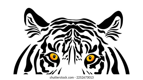 Eyes of the Tiger. Vector illustration