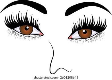 Eyes Vector Art Design On white background