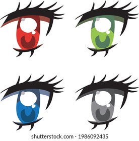 diseño de vectores de ojos para dibujos animados
