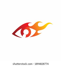 Eyes Vector With Fire Concept