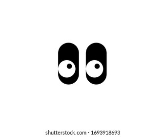 Eyes vector flat icon. Isolated human eyes illustration character style