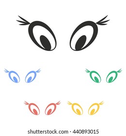 Eyes vector icon. Illustration isolated on white background for graphic and web design.