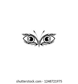 eyes vector icon. eyes sign on white background. eyes icon for web and app