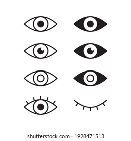 Eyes vector icon. Simple eye illustration