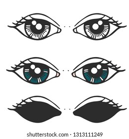 eyes in vector image
