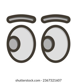Eyes Vector Thick Line Filled Colors Icon For Personal And Commercial Use.
