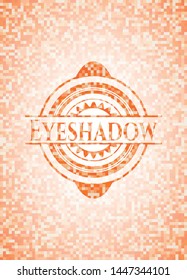 Eyeshadow abstract orange mosaic emblem