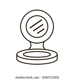 eyeshadow black line vector icon. Flat design style.