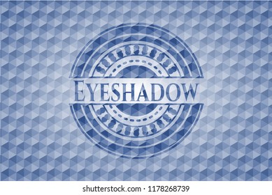 Eyeshadow blue hexagon emblem.