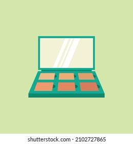 Eyeshadow Cartoon Flat Vector Illustration