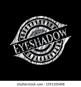 Eyeshadow chalk emblem. Vector Illustration. Detailed.
