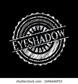 Emblema de tiza de Eyeshadow. Ilustración vectorial. Detallado.