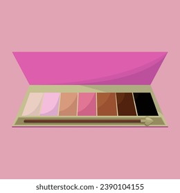 Eyeshadow colorful palette vector illustration