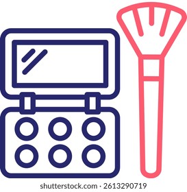 Eyeshadow Icon Color Vector Illustration