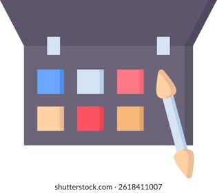 Eyeshadow Icon Flat Vector Illustration