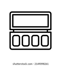 Eyeshadow Icon. Line Art Style Design Isolated On White Background