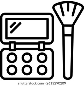 Eyeshadow Icon Line Vector Illustration