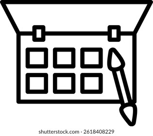 Eyeshadow Icon Line Vector Illustration