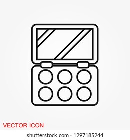 Eyeshadow icon, logo eyeshadow palette from beauty for web and mobile.