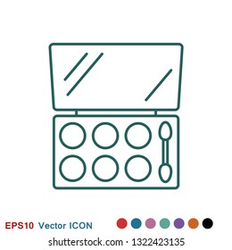 Eyeshadow icon, logo eyeshadow palette from beauty for web and mobile.