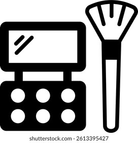 Eyeshadow Icon Mixed Vector Illustration