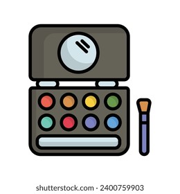 eyeshadow icon with white background vector stock illustration