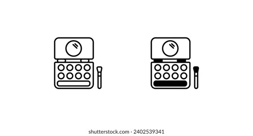 eyeshadow icon with white background vector stock illustration