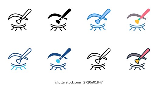 Los iconos de sombra de ojos establecen múltiples estilos de colección. Trazo editable 
