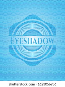 Eyeshadow light blue water emblem. Vector Illustration. Detailed.