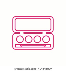 eyeshadow make up tool pink icon