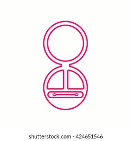 eyeshadow make up tool pink icon