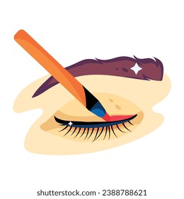 Icono de estilo plano de maquillaje de Eyeshadow 