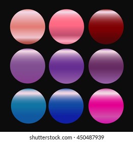 Eyeshadow Makeup Palette. Vector illustration beauty colorful background.