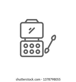eyeshadow outline icon. Elements of Beauty and Cosmetics illustration icon. Signs and symbols can be used for web, logo, mobile app, UI, UX