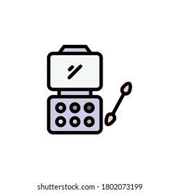 icono de contorno de eyeshadow. Icono de ilustración de elementos de belleza y cosmética. Los signos y símbolos se pueden utilizar para web, logotipo, aplicación móvil, interfaz de usuario, UX