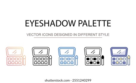 Eyeshadow Palette icon design with white background stock illustration