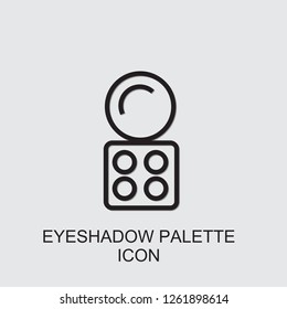eyeshadow palette icon . Editable outline eyeshadow palette icon from beauty. Trendy eyeshadow palette icon for web and mobile.