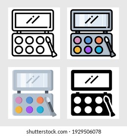 Eyeshadow palette icon vector design in filled, thin line, outline and flat style.