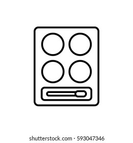  Eyeshadow palette line icon