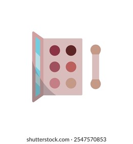 Paleta de sombras de ojos maquillaje icono de belleza Vector diseño básico simple y moderno concepto gráfico