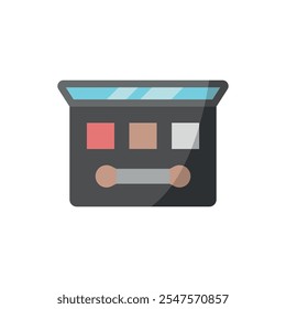 Paleta de sombras de ojos maquillaje icono de belleza Vector diseño básico simple y moderno concepto gráfico