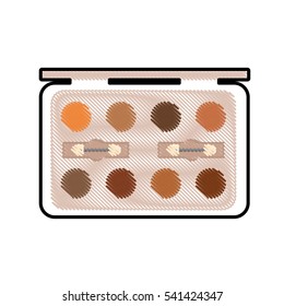 eyeshadow palette makeup icon image vector illustration design 