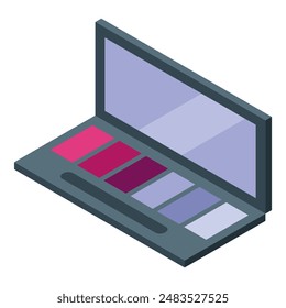 Eyeshadow palette with mirror for applying makeup and creating a beauty look